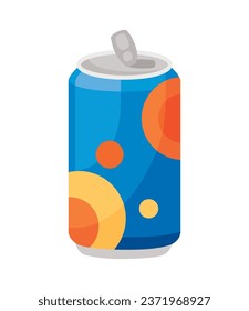 energy drink blue can vector isolated