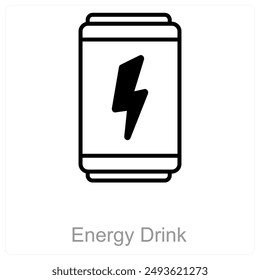 Energy Drink and boost icon concept