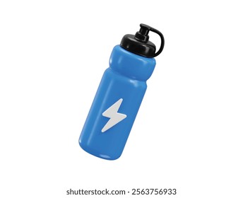 Energy Drink Bottle icon 3d rendering vector illustration