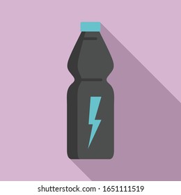 Energy drink bottle icon. Flat illustration of energy drink bottle vector icon for web design