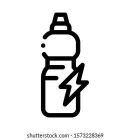 Energy Drink in Bottle Icon Vector. Outline Energy Drink in Bottle Sign. Isolated Contour Symbol Illustration