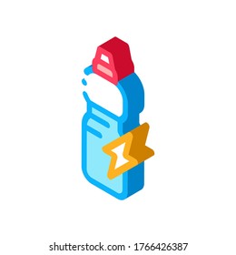 Energy Drink in Flasche Icon Vektorgrafik. Isometrischer Energy Drink in Flasche Schild. farbige einzelne Symbolillustration