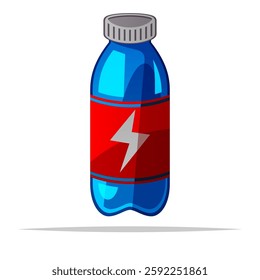 Energy drink bottle vector isolated illustration