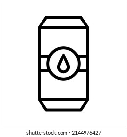 energy drink can icon. aluminum soda can line art vector icon for apps and websites on white background