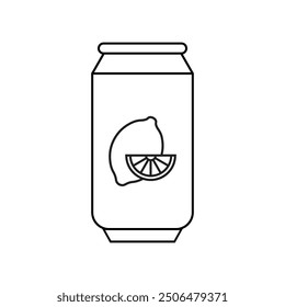 energy drink can icon. aluminum soda can line art vector icon for apps and websites on white background