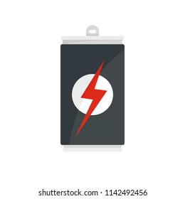Energy drink can icon. Flat illustration of energy drink can vector icon for web isolated on white