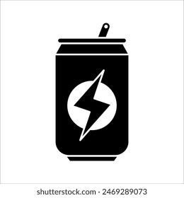 la soda de aluminio puede alinear el icono del Vector del arte para los App y los Sitios web en el fondo blanco.
