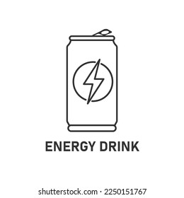 Energy Drink kann ein Symbol sein. Vektorgrafik einzeln auf weißem Hintergrund