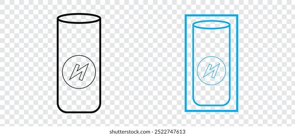 Bebida de energía puede icono de Vector sobre fondo de PNG. Ilustración vectorial.