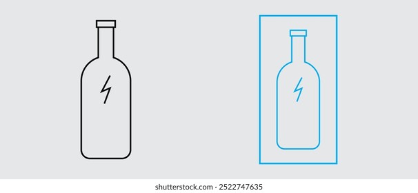 Energy drink can icon vector on PNG background. vector illustration.