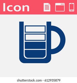 Energy drink cup flat icon. Vector illustration