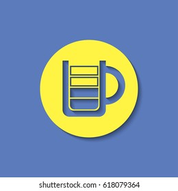 Energy drink cup flat icon. Vector illustration