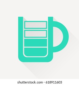 Energy drink cup flat icon. Vector illustration