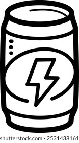 Energy drink doodle vector icon and illustration