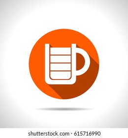 Energy drink full cup flat icon. Vector illustration