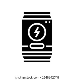 energy drink glyph icon vector. energy drink sign. isolated contour symbol black illustration