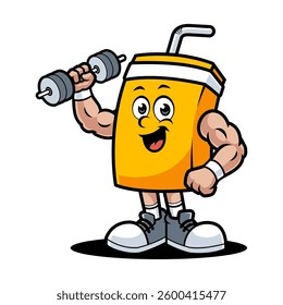 ENERGY DRINK GYM CARTOON CHARACTER MASCOT