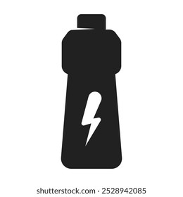 Icono de bebida energética. Lata de bebida energética. Ilustración vectorial.