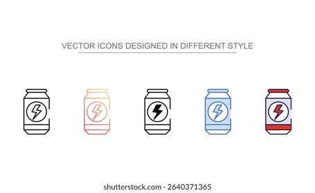 Energy Drink icon design with white background stock illustration
