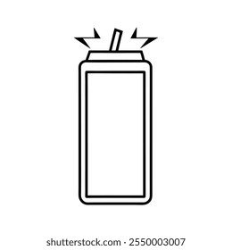 Energy drink icon line art vector can outline illustration design