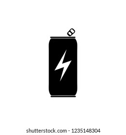 Energy Drink Icon, Logo On White Background