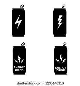 Energy Drink Icon, Logo On White Background