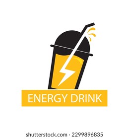 Energy drink icon logo vector illustration