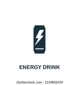 Energy Drink icon. Monochrome simple Drinks icon for templates, web design and infographics