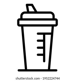 Energy drink icon. Outline energy drink vector icon for web design isolated on white background