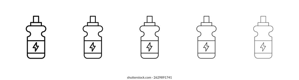 Energy drink icon Simple thin line flat symbol