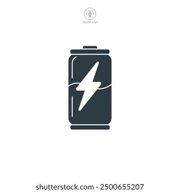 Energy Drink icon symbol vector illustration isolated on white background