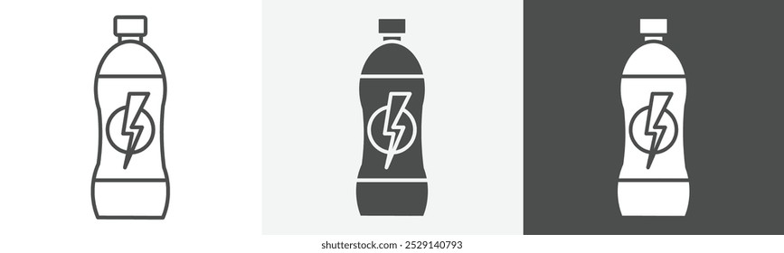 energy drink icon Thin line symbol collection