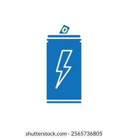 Energy drink icon Thin line illustration set