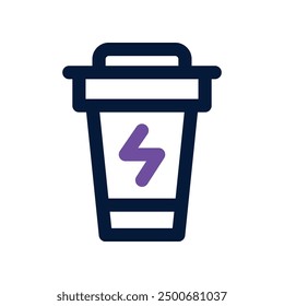 energy drink icon. vector dual tone icon for your website, mobile, presentation, and logo design.