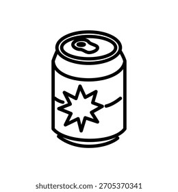 Energy-Drink-Symbol, Vektor, Linienstil-Symbol