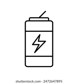 energy drink icon with white background vector stock illustration