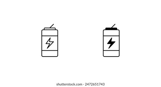 energy drink icon with white background vector stock illustration