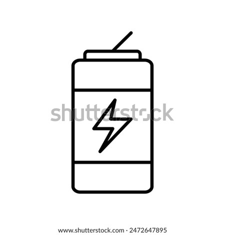 energy drink icon with white background vector stock illustration