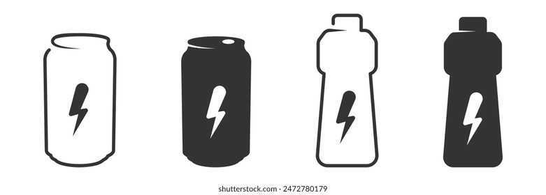 Energy Drink Icons. Energy Drink Dose. Vektorillustration.