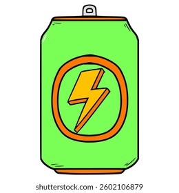 energy drink illustration hand drawn isolated vector