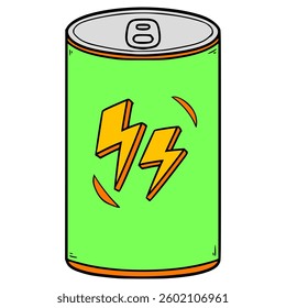 energy drink illustration hand drawn isolated vector