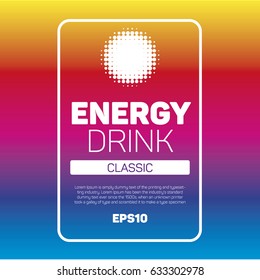 Energy Drink Label Background