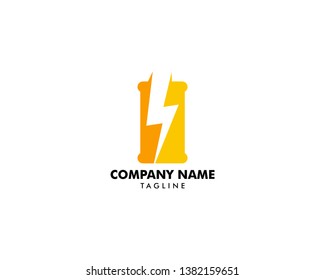 Energy drink Logo design vector template Negative space, Energetic Logotype concept icon