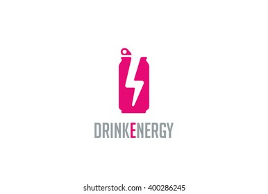 Energy drink Logo design vector template Negative space.
Energetic Logotype concept icon