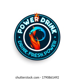 Energy drink logo. Letter P.