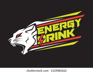 Energy Drink Logo With Lion Head