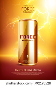 Energy Drink Metal Can Poster