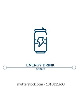 Energy Drink Umriss Vektorsymbol. einfache Elementgrafik. Energy Drink Umriss Symbol aus dem Konzept bearbeitbarer Getränke. kann für Web und mobile

