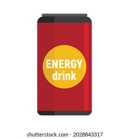 Energy drink product icon. Flat illustration of energy drink product vector icon isolated on white background