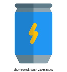Energy drink in sealed aluminum can.